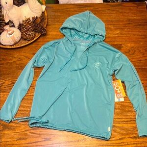 O'Neill Teal Long Sleeve Hoodie Top 50+UPF protection